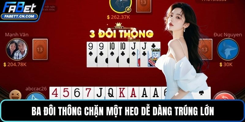 Ba đôi thông chặn một heo dễ dàng trúng lớn